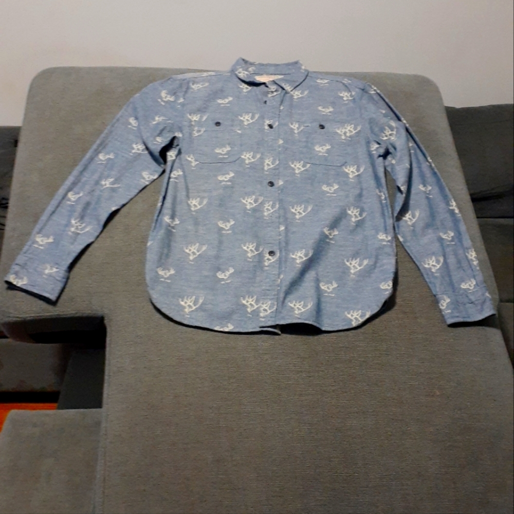 Vintage Jachs Mens Shirt Size Medium Blue A.O.P